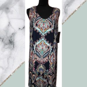 Tiana B. Midi Multicolored Dress